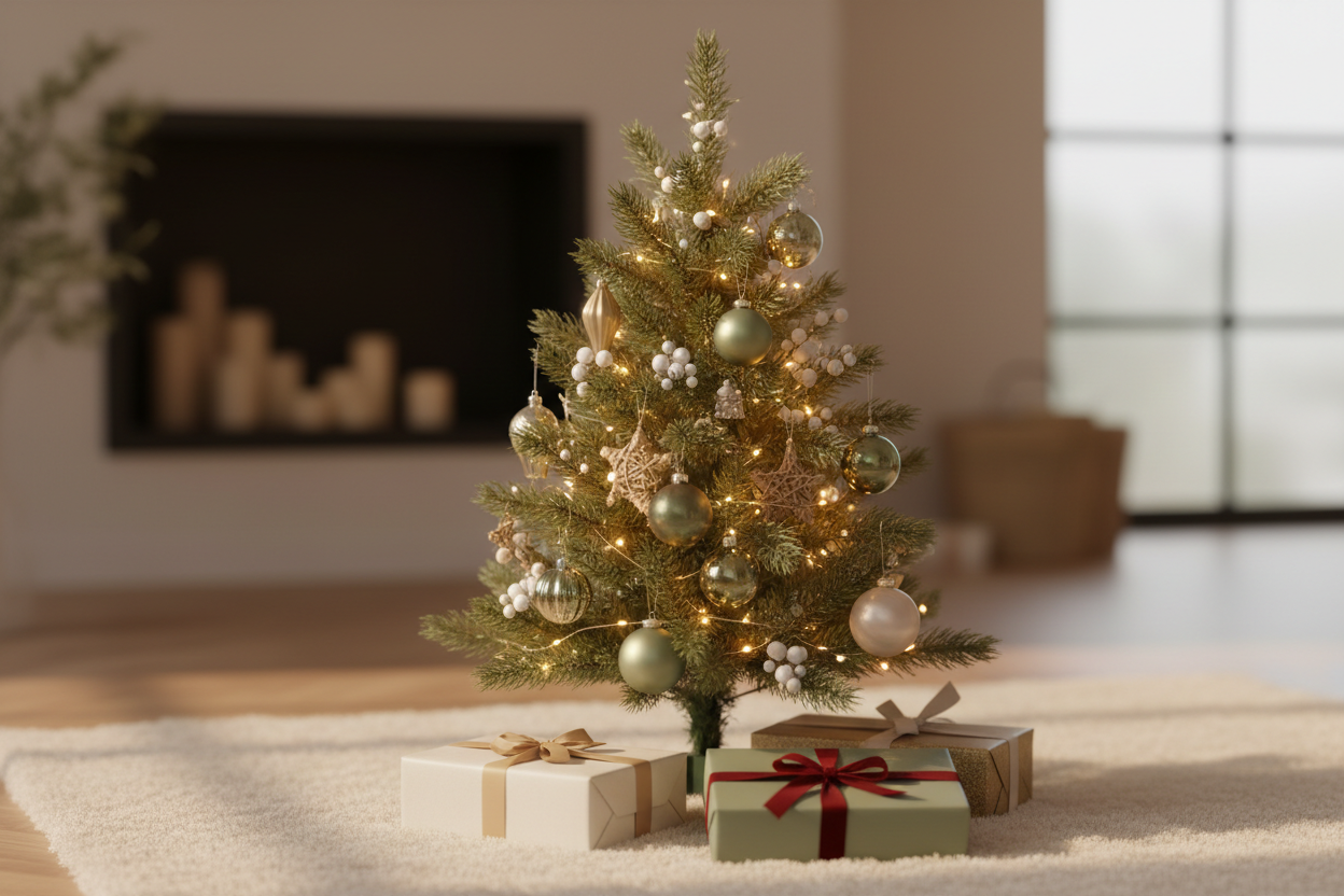 Small Christmas tree with presents